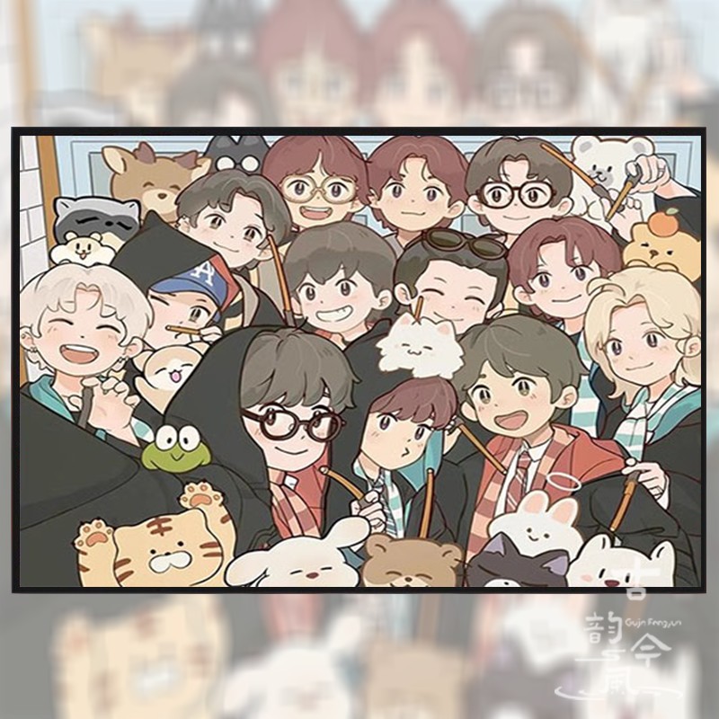 【SEVENTEEN】十字绣2025新款满绣现代简约风半成品刺绣钻石贴画