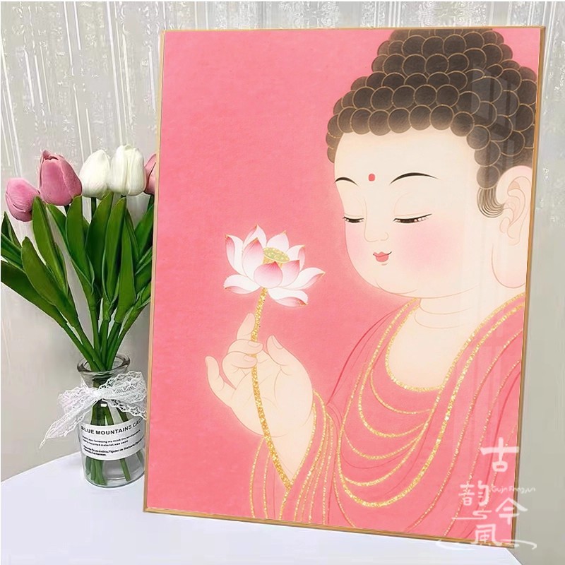 【佛手莲花】十字绣2025新款满绣新中式人物手工diy刺绣钻石贴画