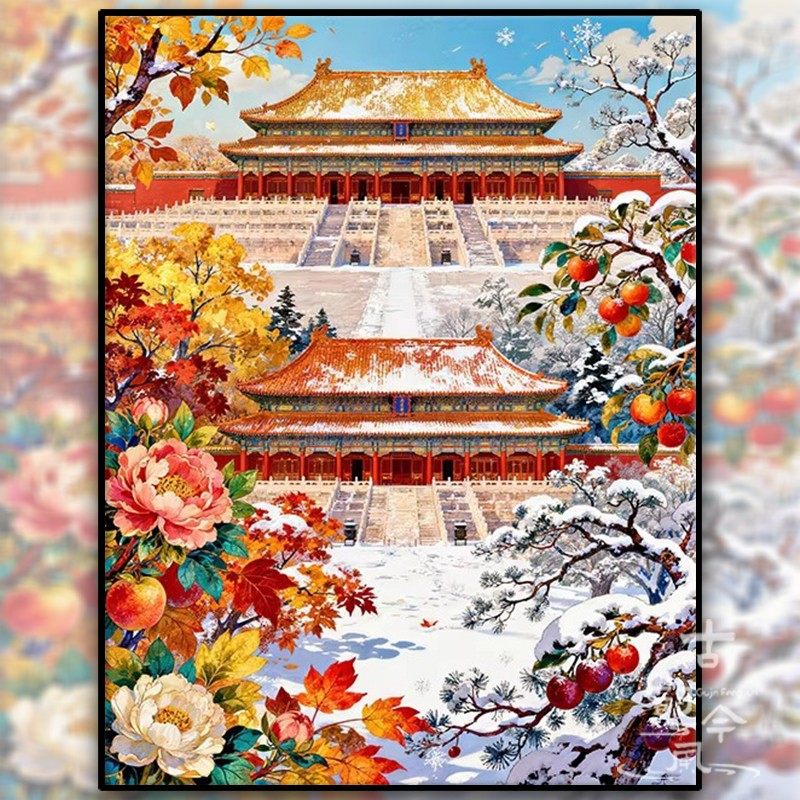 【紫禁城】十字绣2026新款客厅国风宫殿5d钻石画满钻手工新手diy,居家布艺,十字绣套件,淘宝优惠券,粉丝福利购,淘宝优惠卷