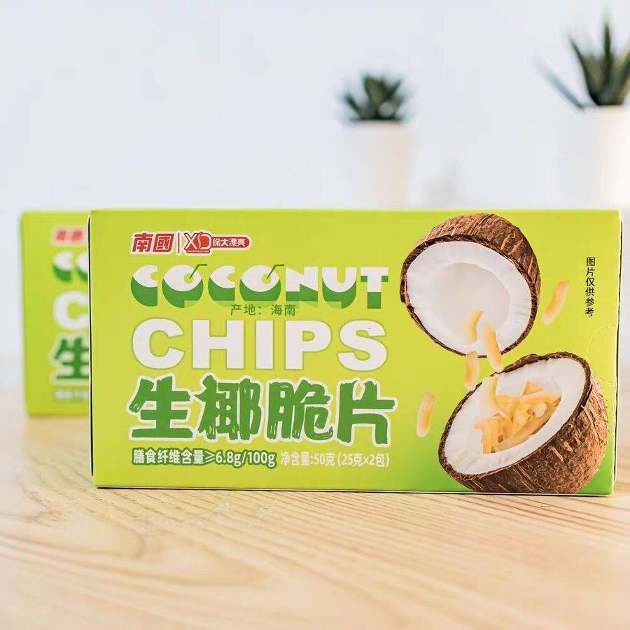 南国海南三亚特产椰子脆片香脆椰子片小吃休闲零食椰子角果干