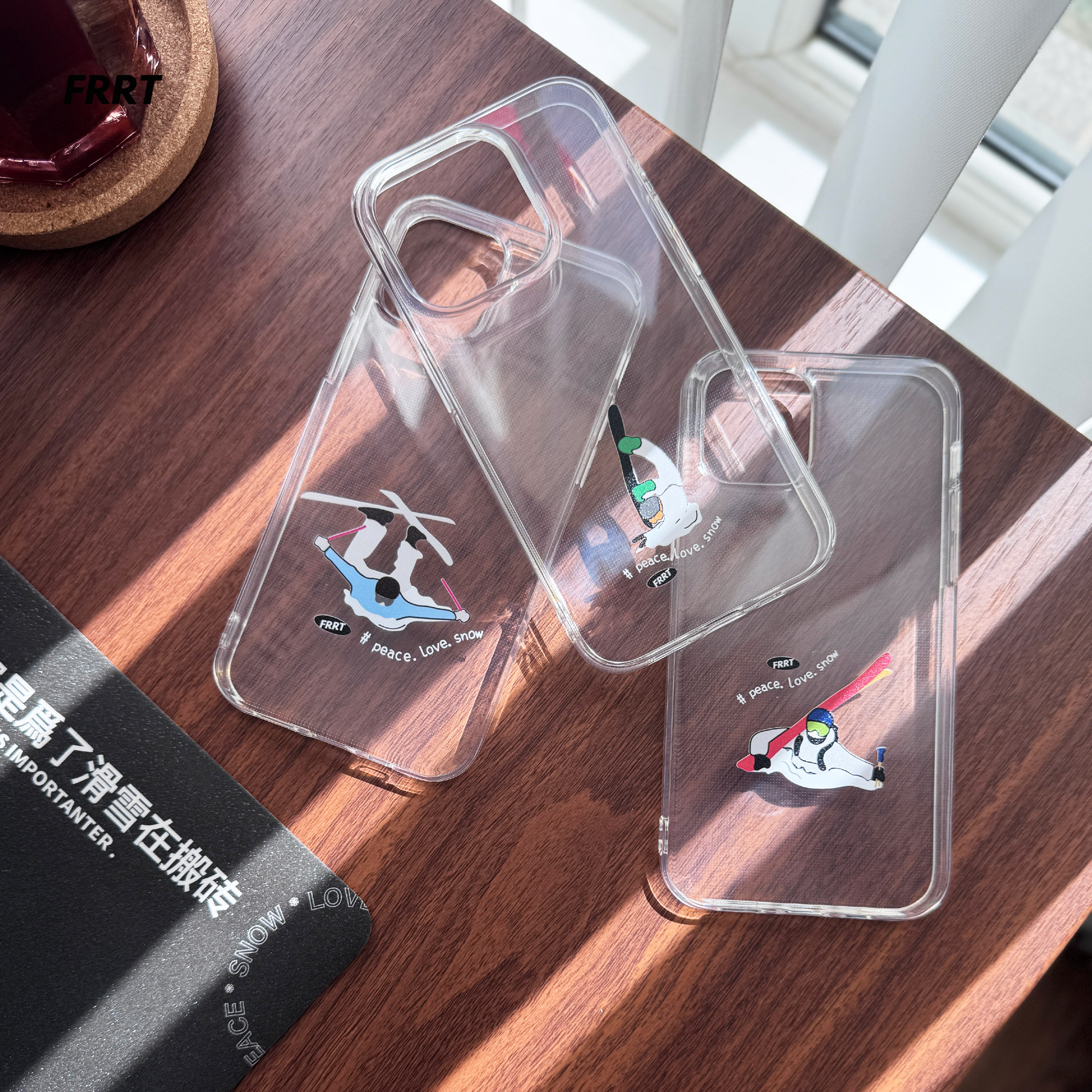 FRRT原创设计 雪场显眼包 卡刃爆装备粉快乐单双板滑雪透明TP
