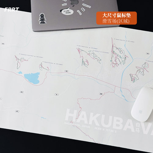 大号户外滑雪风格皮革鼠标垫桌垫