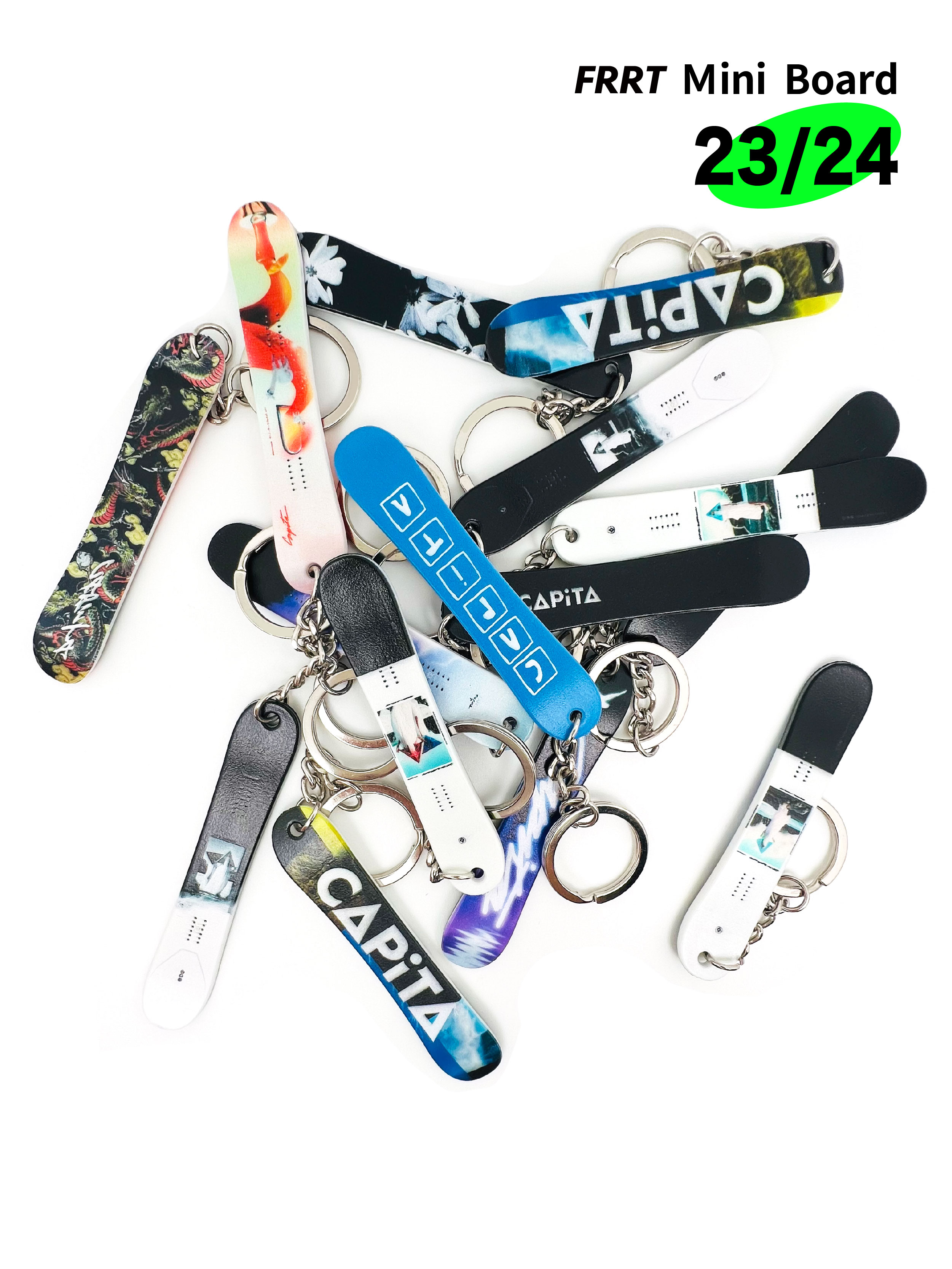 FRRT单板滑雪钥匙扣塑料迷你模型