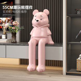 电镀暴力熊客厅装 饰摆件高级感现代简约酒柜玄关电视柜乔迁礼物