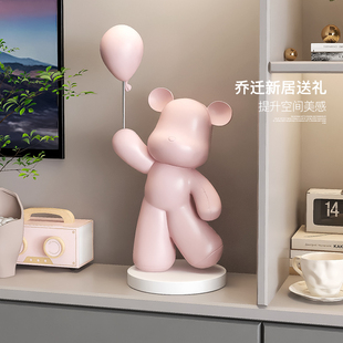 网红暴力熊客厅摆件电视柜轻奢高级感入户玄关柜装饰品乔迁礼物