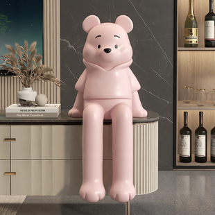 电镀暴力熊客厅装 饰摆件高级感现代简约酒柜玄关电视柜乔迁礼物