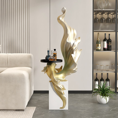 韵灿高级感锦鲤落地托盘