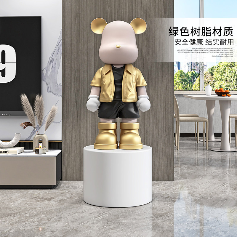 大型暴力熊客厅摆件落地电视柜旁边家居饰品玄关搬家开业乔迁礼物,家居饰品,落地摆件,淘宝优惠券,粉丝福利购,淘宝优惠卷