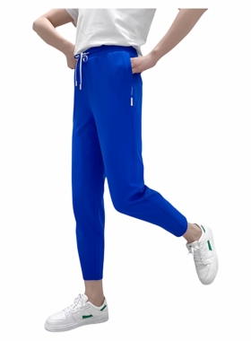 雅姿赏色珊瑚花2025夏季新宽松大码修身显瘦胖M休闲直筒女裤84030