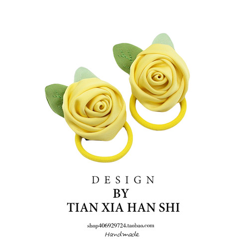 其他韩版女玫瑰花发圈头绳