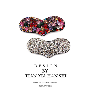 儿童天鹅爱心甜美水钻bb夹宝宝侧边刘海侧边压发后脑勺碎发发饰夏