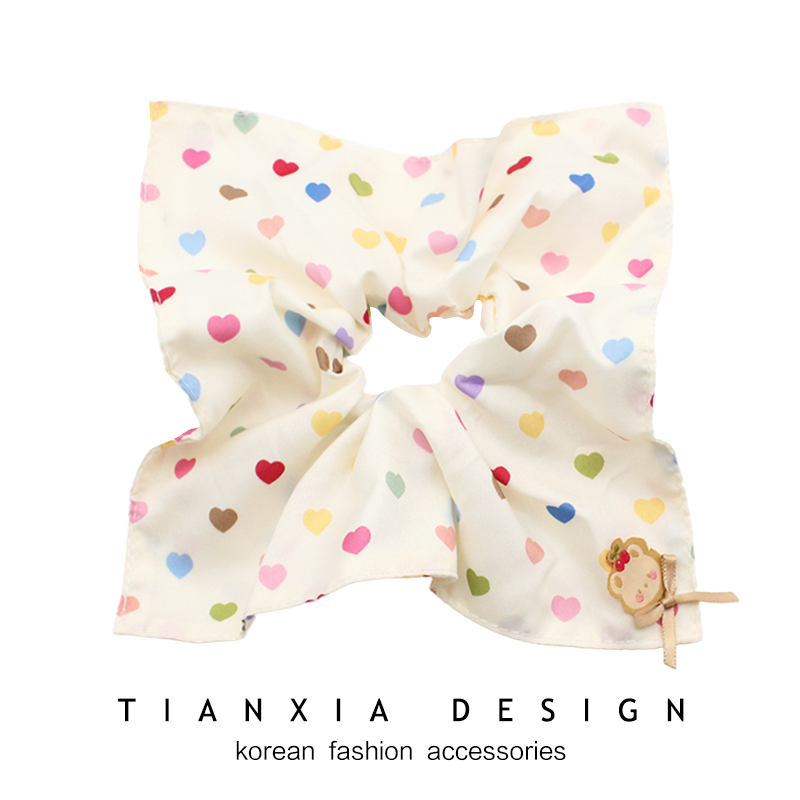 其他韩版女碎花格子布艺大肠圈