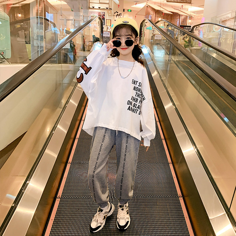 女童春装套装2026新款宽松运动潮