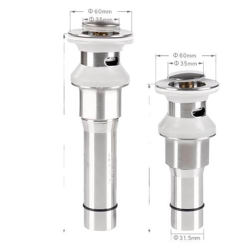 适配九牧 各类型脸盆不锈钢下水器  精品防漏翻板弹跳式下水管道