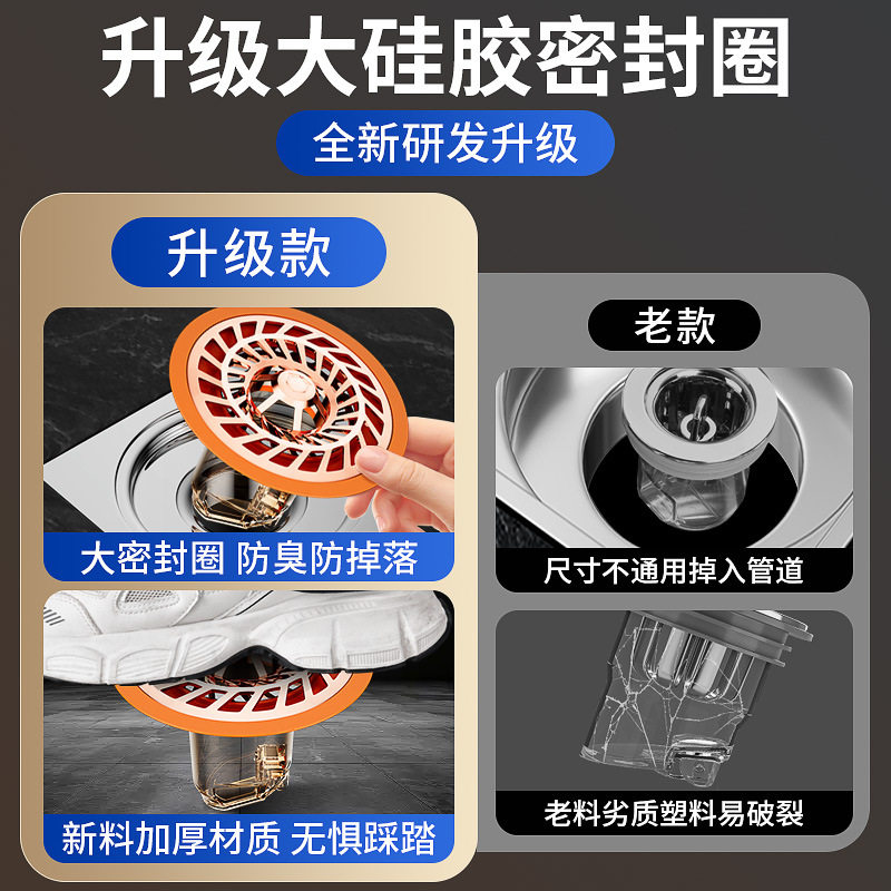 适配九牧 卫生间地漏防臭器厕所下水管道防返臭排水口过滤网密封图片