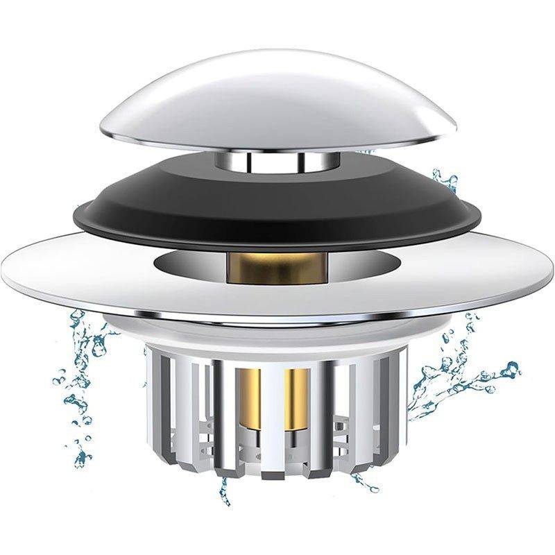 美规浴缸下水器铜浴盆弹跳芯脚踩式淋浴房排水器木桶阀门排水