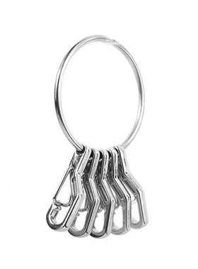 快拆环套装TEC经典简洁弹簧挂扣快挂钥匙扣钥匙环钥匙圈合金挂钩