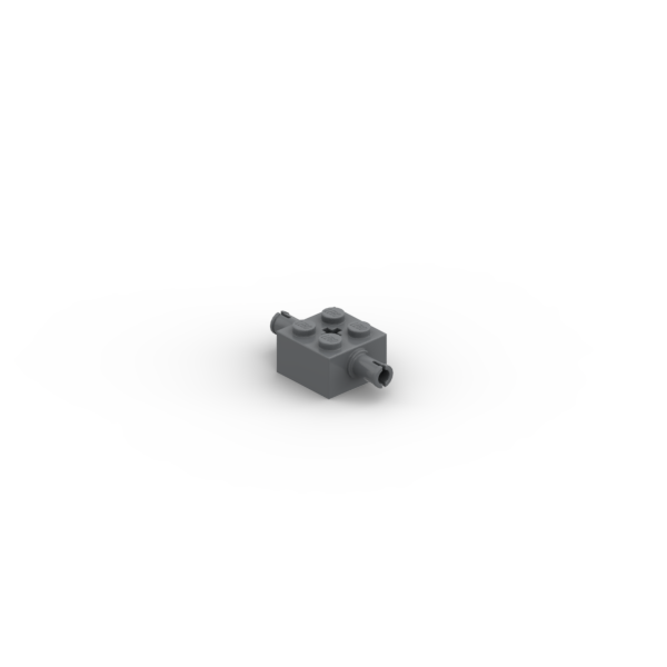 LEGO乐高正品零件轴承元件2X2含 双搭扣4211024 Dark Bluish Gray