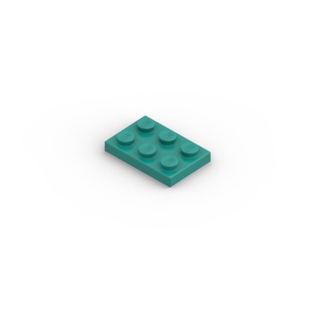 零件 2X3 LEGO乐高正品 板 Turquoise 6249417 Dark