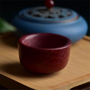 天然披毛犀酒杯收藏送礼鱼籽纹清晰可见文玩小摆件杯子养生保健