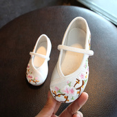 老北京布鞋 学生配汉服表演出鞋 儿童绣花鞋 民族风传统手工女童单鞋