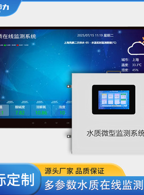 多参数水质在线检测监测仪二次供水ph余氯浊度泳池污水厂分析设备