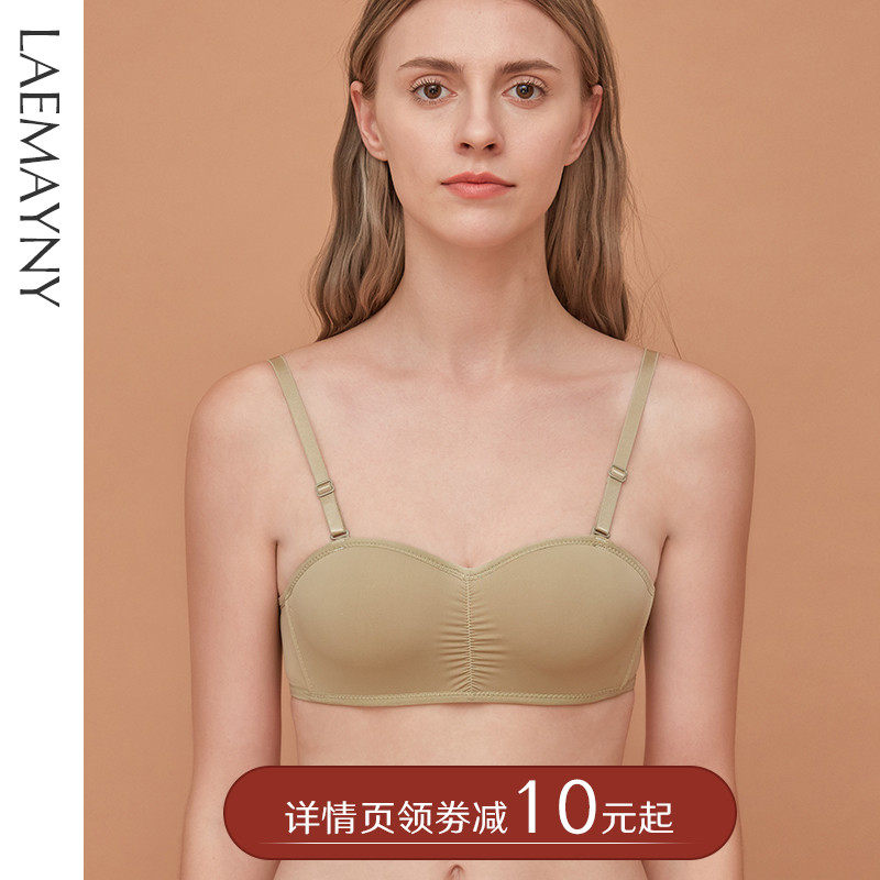 无痕无肩带抹胸内衣女无钢圈夏季防滑文胸薄款大学学生胸罩