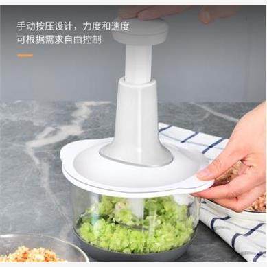 2024新款绞肉机手动按压式家用小型多功能蒜泥器辅食肉馅搅碎工具