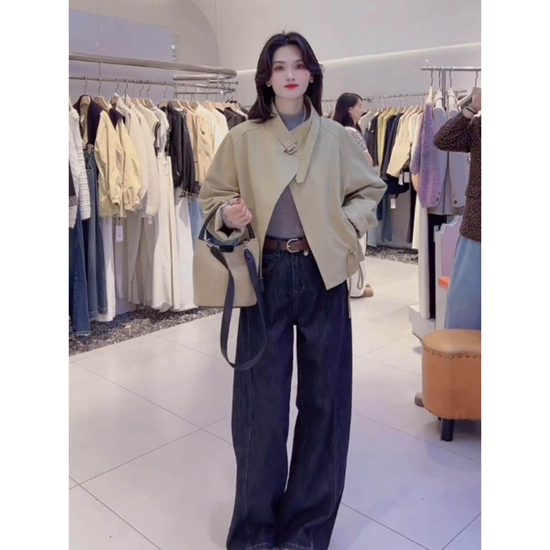 JOYIASS韩版气质立领短款风衣外套女装秋季2025新款外贸原单休闲