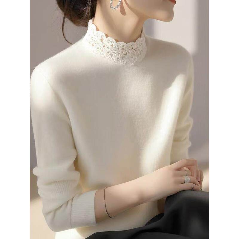 JOYIASS时尚气质设计蕾丝针织衫女装秋冬季2025新款外贸原单休闲