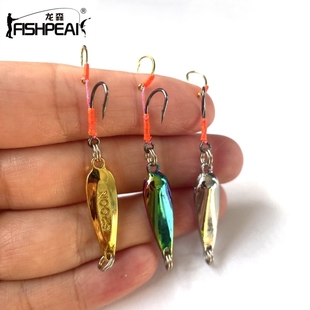 FISHPEAK飞蛾路亚饵1.1克-5克子母双钩亮片微物溪流马口白条假饵