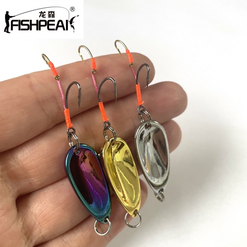 FISHPEAK溪蝉微物亮片子母双钩