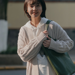 宽松开衫 那禾新款 ND44WH2205 韩版 新品 毛衣外套开衫 女2022年春季