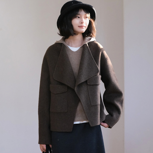 那禾新品绵羊毛简约保暖短外套女NW44DN0788
