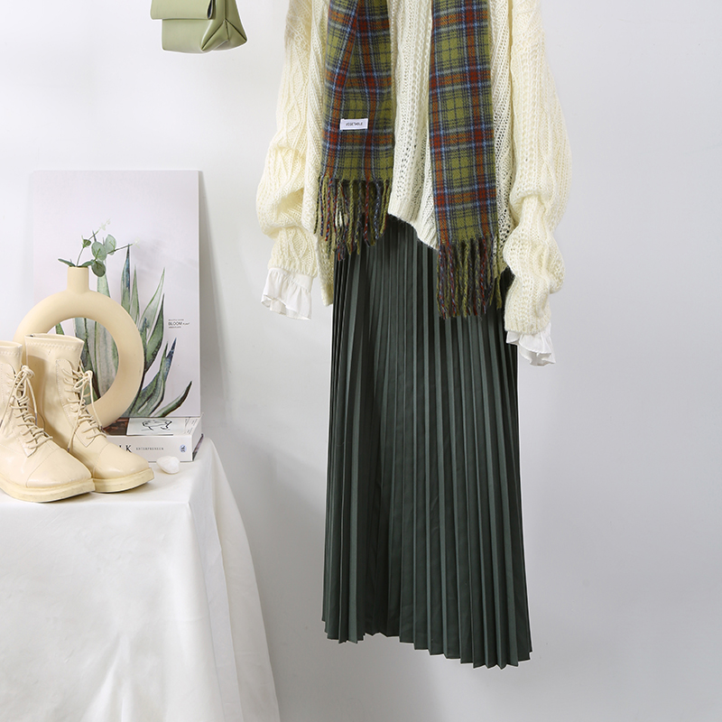 那禾女装百褶半身裙过膝裙中长款 NW23QQ0727