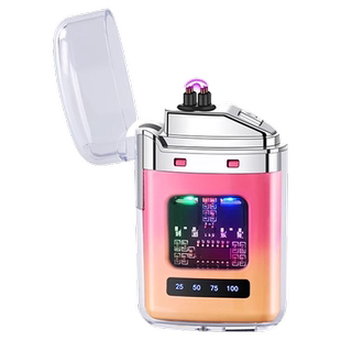 透明双电弧脉冲充电打火机创意个性防风点烟器迷你小巧礼科技点火