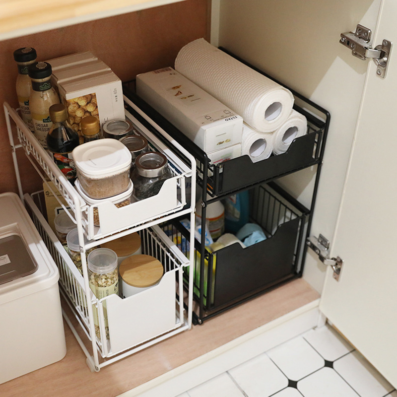 智慧屋可抽拉下水槽置物架