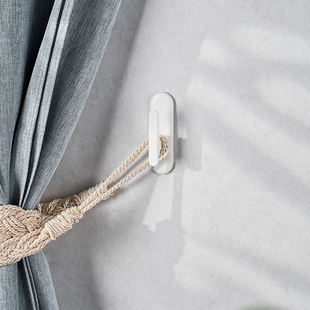 窗帘挂钩帘子拉边固定粘钩门帘浴帘绑带挂扣壁挂式免打孔钥匙挂勾