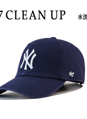 47brand软顶mlb大标LA水洗美式藏青色NY棒球帽Jennie智秀jisoo款