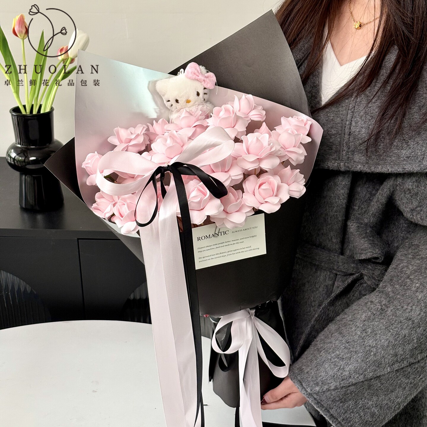 春日新品仙子之吻香皂花翻瓣小茶苞永生花仿真花花束包装diy材料