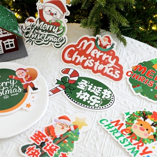 2025圣诞节新品 原创圣诞快乐卡片礼物礼品创意diy配饰空白留言卡