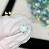 6mm渐变烟花切 爆闪甜美耳骨钉耳蜗钉耳垂钉养耳洞平底螺丝耳钉