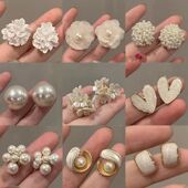 超仙法式 耳钉复古花朵2024耳环轻奢新款 高级设计气质耳饰