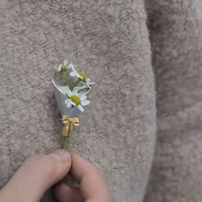 折叶藏秋~diy可插花蝴蝶结花束胸针小众设计创意高级感秋冬配饰女