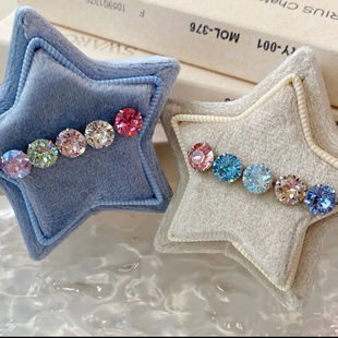 「HALU」华子爆闪6mm百搭甜酷辣妹不易过敏出游搭配耳蜗钉耳钉女