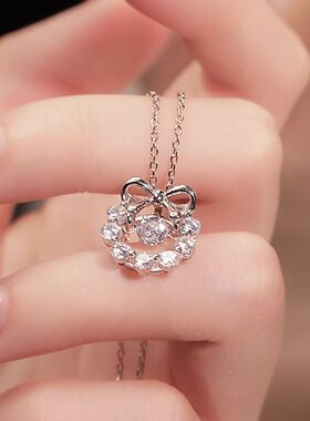 在逃公主蝴蝶结项链女2025新款小众轻奢配饰新品花环灵动吊坠