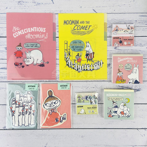日本sunstar太阳星26年款 MOOMIN姆明生活系列文件夹信集便签本