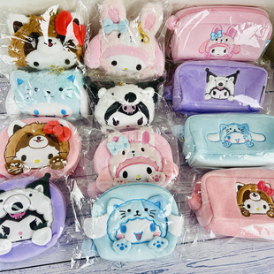 日本kcompany三丽鸥欢呼小动物hellokitty笔袋公仔毛绒