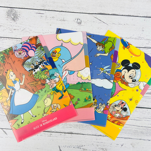 日本sunstar复古迪士尼限定文具爱丽丝A5文件夹 40%off