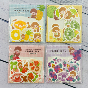 【10%off】日本古川纸工蒙奇奇合作第二弹水果限定异形贴纸便签本